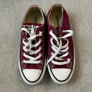 Maroon converse worn once